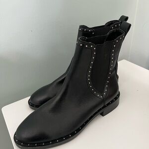 Rebecca Minkoff Black Studded Ankle Boots